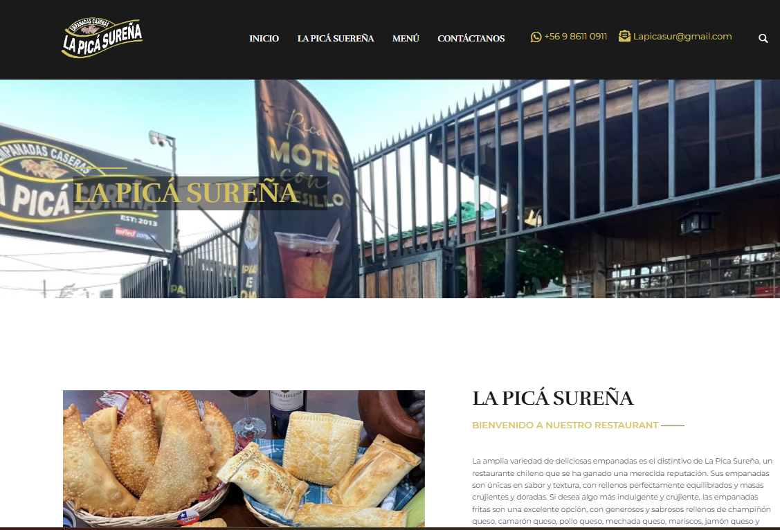 Pagina Web, para pyme Venta de Empanadas